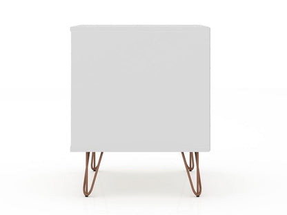 Manhattan Comfort - Rockefeller Nightstand with 4 Drawers in White - Set of 2 - 2-102GMC1 veiw 6