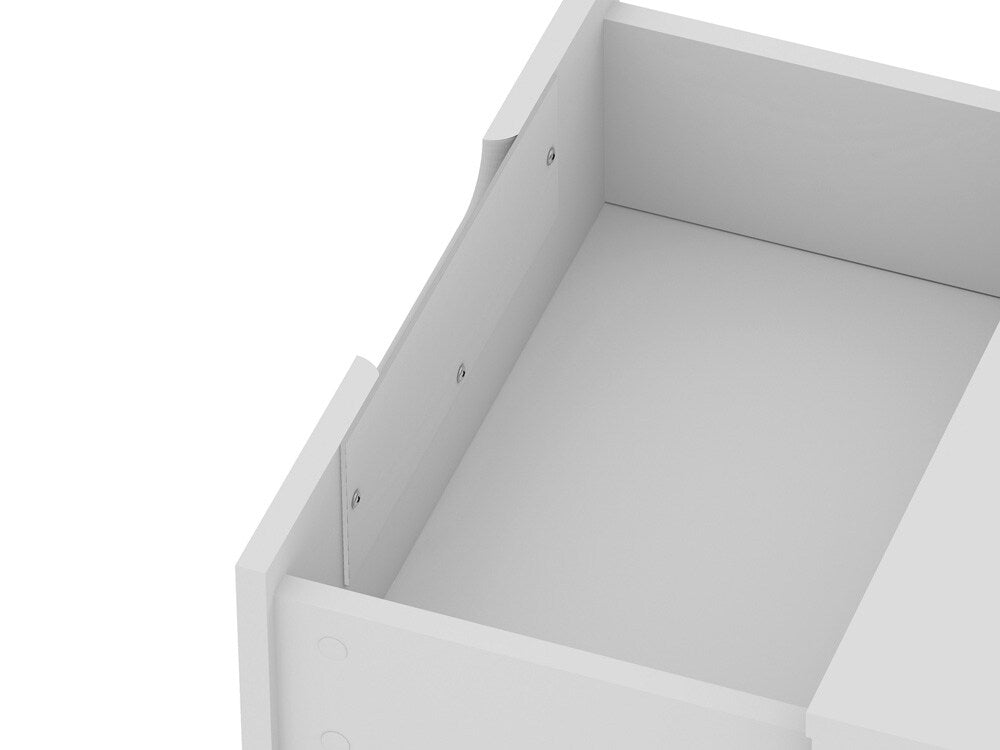 Manhattan Comfort - Rockefeller Nightstand with 4 Drawers in White - Set of 2 - 2-102GMC1 veiw 8