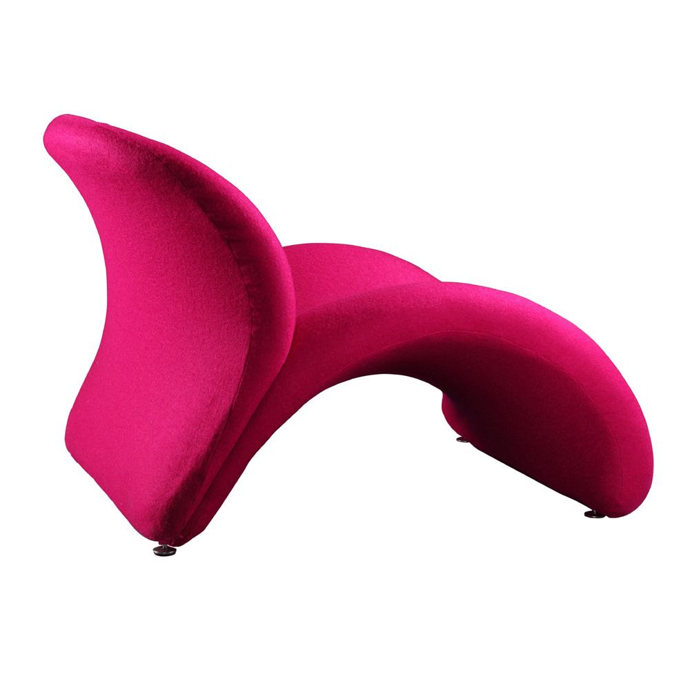 Manhattan Comfort - Rosebud Wool Blend Accent Chair with Metal Legs in Fuchsia - Set of 2 - 2-AC013-FS veiw 4