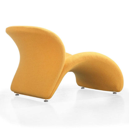 Manhattan Comfort - Rosebud Wool Blend Accent Chair with Metal Legs in Yellow - AC013-YL veiw 3
