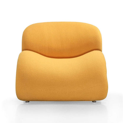 Manhattan Comfort - Rosebud Wool Blend Accent Chair with Metal Legs in Yellow - AC013-YL veiw 4