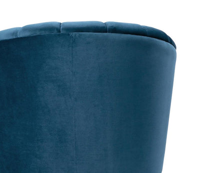Manhattan Comfort - Rosemont Velvet Accent Chair with Metal Legs in Blue and Gold - Set of 2 - 2-AC056-BL veiw 7