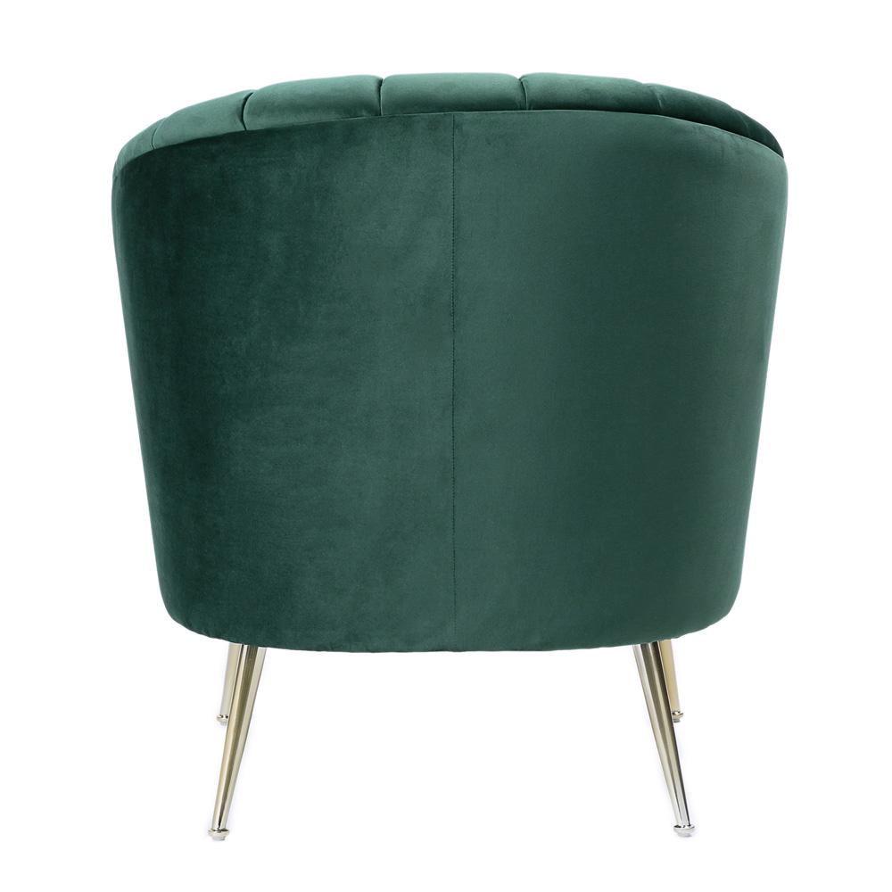 Manhattan Comfort - Rosemont Velvet Accent Chair with Metal Legs in Green and Gold - AC056-GR veiw 5