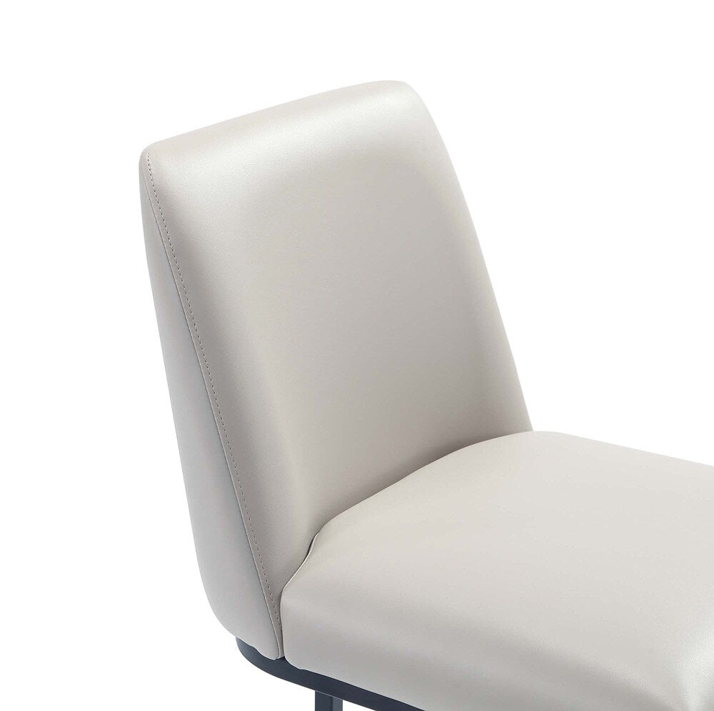 Manhattan Comfort - Serena Leatherette Barstool with Metal Legs in Light Grey - Set of 2 - 2-BS020-LG veiw 8