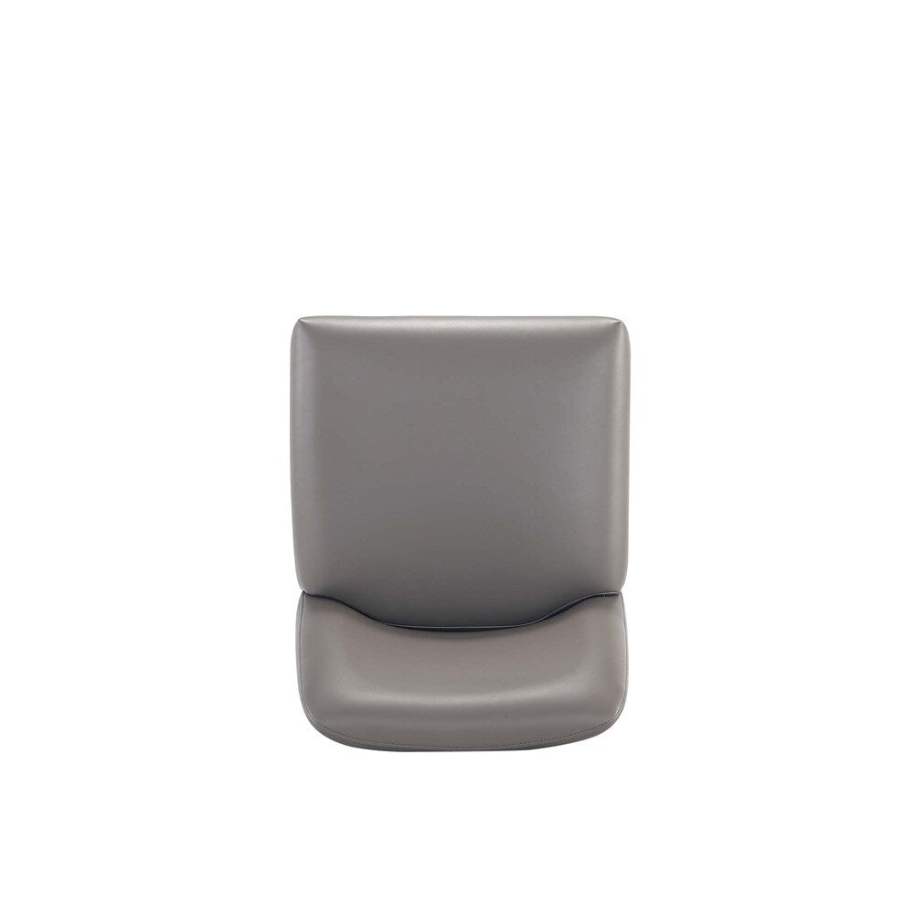 Manhattan Comfort - Serena Leatherette Barstool with Metal Legs in Grey - Set of 3 - 3-BS020-GY veiw 6