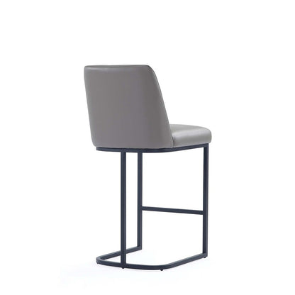 Manhattan Comfort - Serena Leatherette Counter Stool with Metal Legs in Grey - Set of 3 - 3-CS017-GY veiw 3