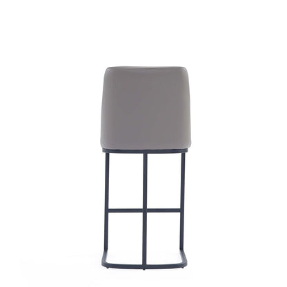 Manhattan Comfort - Serena Leatherette Counter Stool with Metal Legs in Grey - Set of 3 - 3-CS017-GY veiw 5