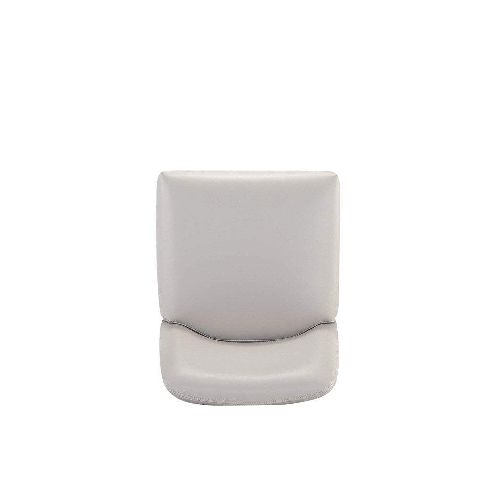 Manhattan Comfort - Serena Leatherette Barstool with Metal Legs in Light Grey - BS020-LG veiw 6