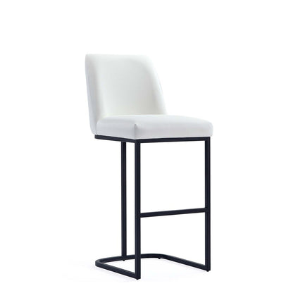Manhattan Comfort - Serena Leatherette Barstool with Metal Legs in White - BS020-WH veiw 1