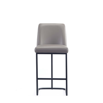 Manhattan Comfort - Serena Leatherette Counter Stool with Metal Legs in Grey - CS017-GY veiw 2