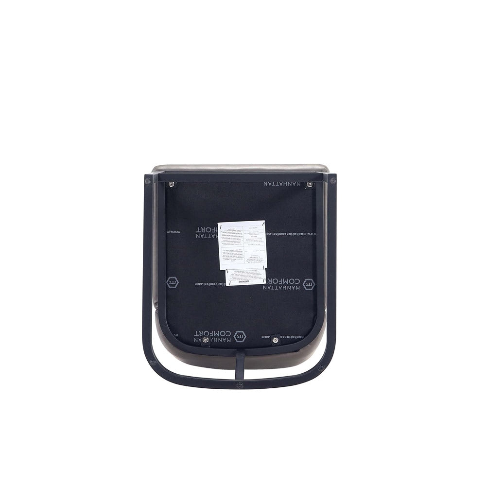 Manhattan Comfort - Serena Leatherette Counter Stool with Metal Legs in Grey - CS017-GY veiw 7