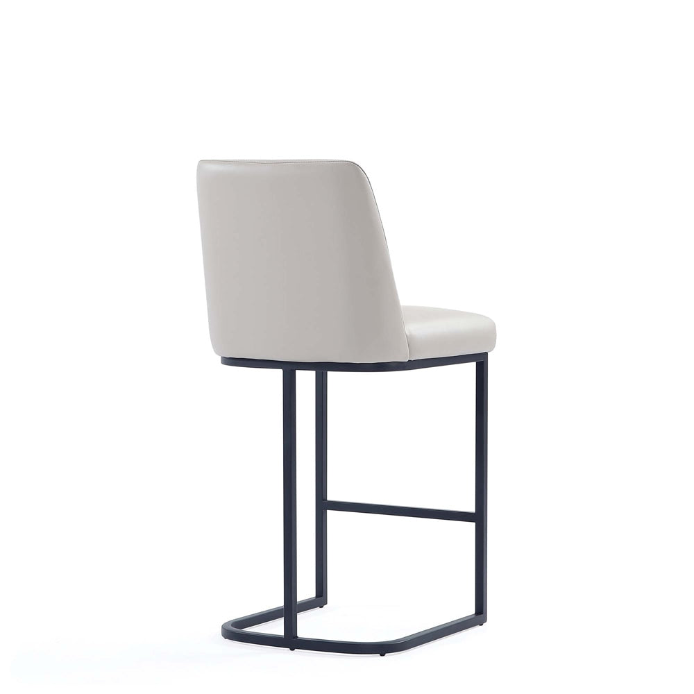 Manhattan Comfort - Serena Leatherette Counter Stool with Metal Legs in Light Grey - CS017-LG veiw 3