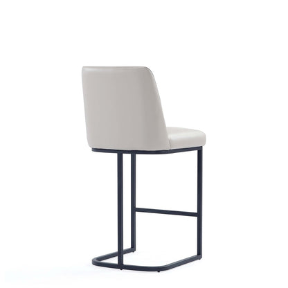 Manhattan Comfort - Serena Leatherette Counter Stool with Metal Legs in Light Grey - CS017-LG veiw 3