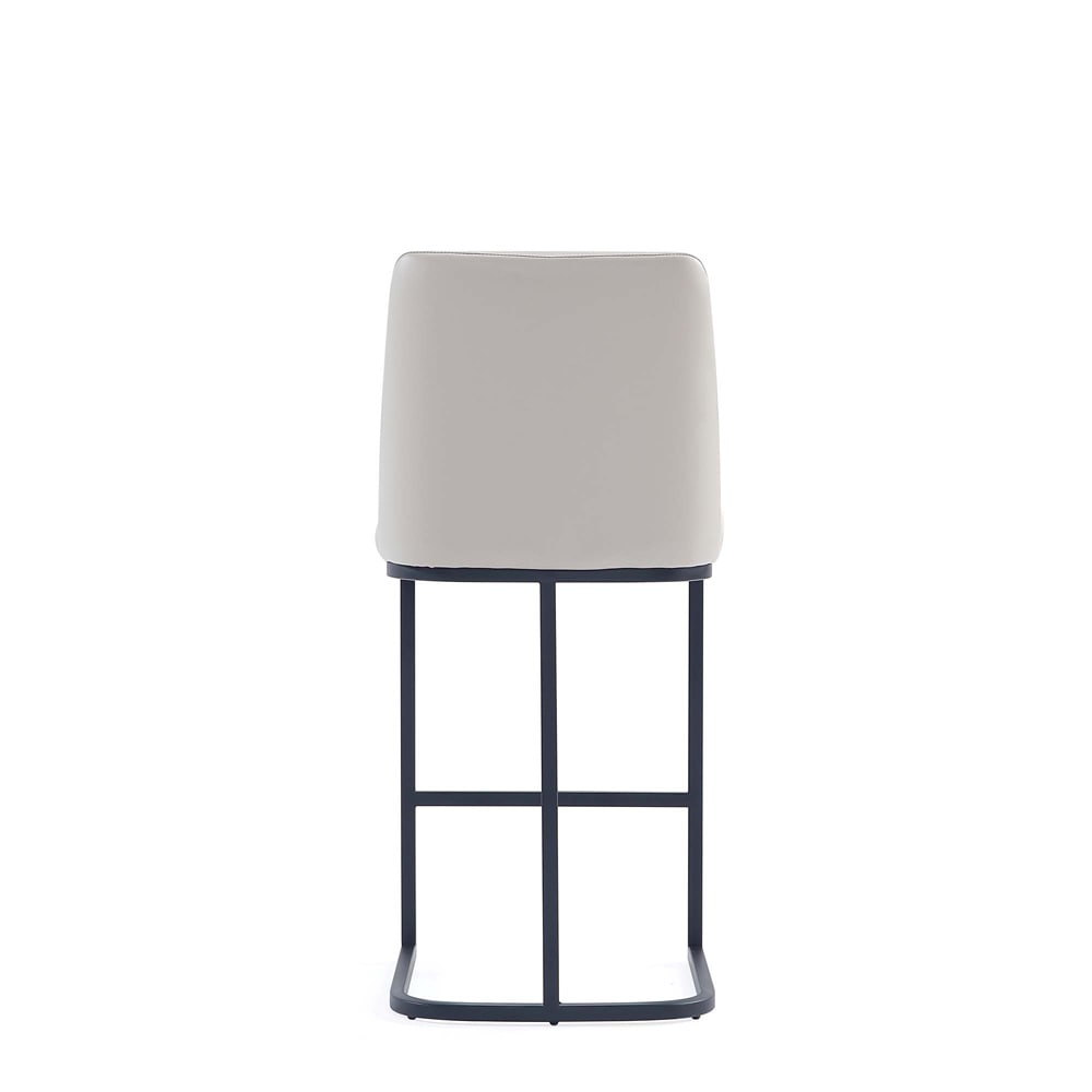 Manhattan Comfort - Serena Leatherette Counter Stool with Metal Legs in Light Grey - CS017-LG veiw 5