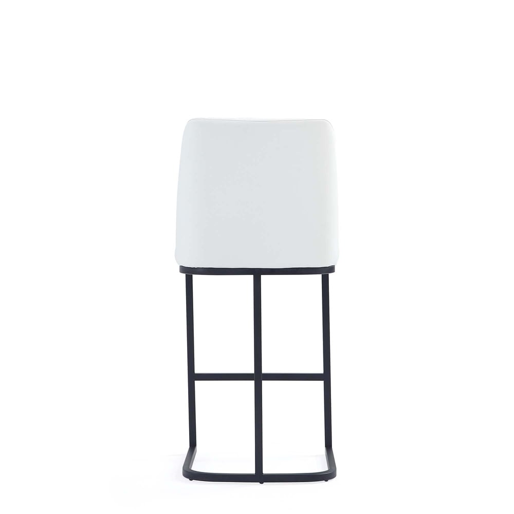 Manhattan Comfort - Serena Leatherette Counter Stool with Metal Legs in White - CS017-WH veiw 5