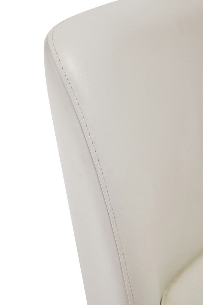 Manhattan Comfort - Serena Faux Leather Dining Chair with Steel Legs in Cream - Set of 2 - 2-DC056-CR veiw 8