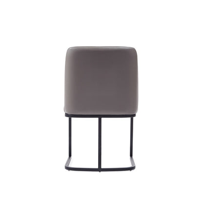 Manhattan Comfort - Serena Faux Leather Dining Chair with Steel Legs in Grey - DC056-GY veiw 5