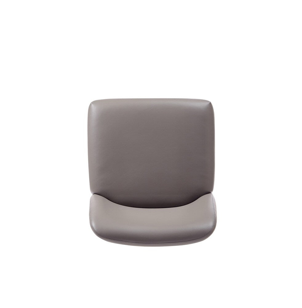 Manhattan Comfort - Serena Faux Leather Dining Chair with Steel Legs in Grey - DC056-GY veiw 6