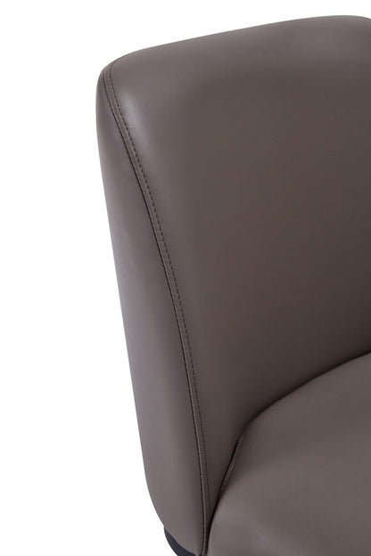 Manhattan Comfort - Serena Faux Leather Dining Chair with Steel Legs in Grey - DC056-GY veiw 8