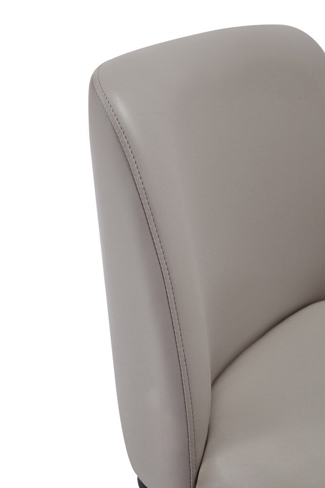 Manhattan Comfort - Serena Faux Leather Dining Chair with Steel Legs in Light Grey - DC056-LG veiw 8