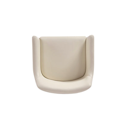 Manhattan Comfort - Serena Leatherette Dining Armchair with Steel Legs in Cream - DC056AR-CR veiw 4