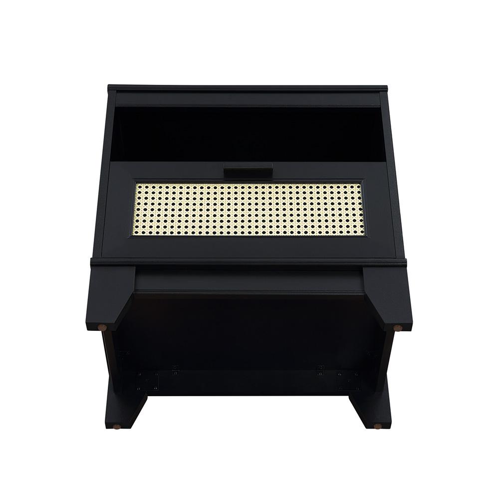 Manhattan Comfort - Sheridan Nightstand with 2 Full Extension Drawers in Black - Set of 2 - 2-NS-5GLF-BK veiw 5
