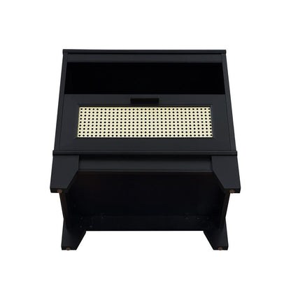Manhattan Comfort - Sheridan Nightstand with 2 Full Extension Drawers in Black - Set of 2 - 2-NS-5GLF-BK veiw 5