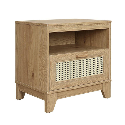 Manhattan Comfort - Sheridan Nightstand with 2 Full Extension Drawers in Nature - Set of 2 - 2-NS-5GLF-NA veiw 2