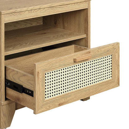 Manhattan Comfort - Sheridan Nightstand with 2 Full Extension Drawers in Nature - Set of 2 - 2-NS-5GLF-NA veiw 5