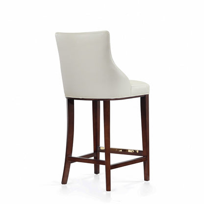 Manhattan Comfort - Shubert Leatherette Barstool in Ivory - Set of 2 - 2-BS019-IV veiw 3