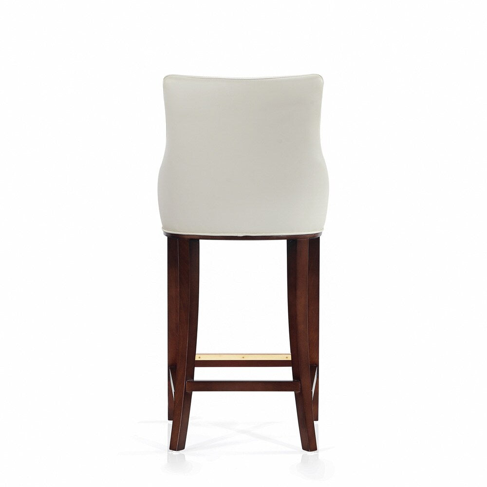 Manhattan Comfort - Shubert Leatherette Barstool in Ivory - Set of 2 - 2-BS019-IV veiw 4