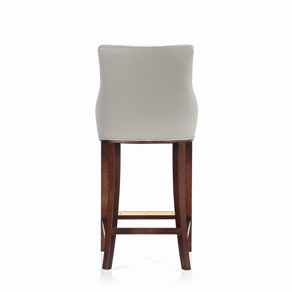 Manhattan Comfort - Shubert Leatherette Barstool in Light Grey - Set of 2 - 2-BS019-LG veiw 4