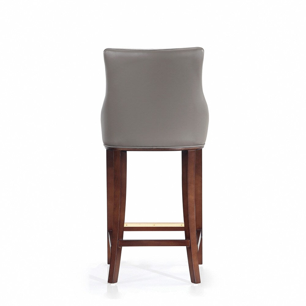 Manhattan Comfort - Shubert Leatherette Barstool in Dark Taupe - Set of 3 - 3-BS019-DT veiw 4