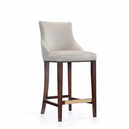 Manhattan Comfort - Shubert Leatherette Barstool in Light Grey - Set of 3 - 3-BS019-LG veiw 2