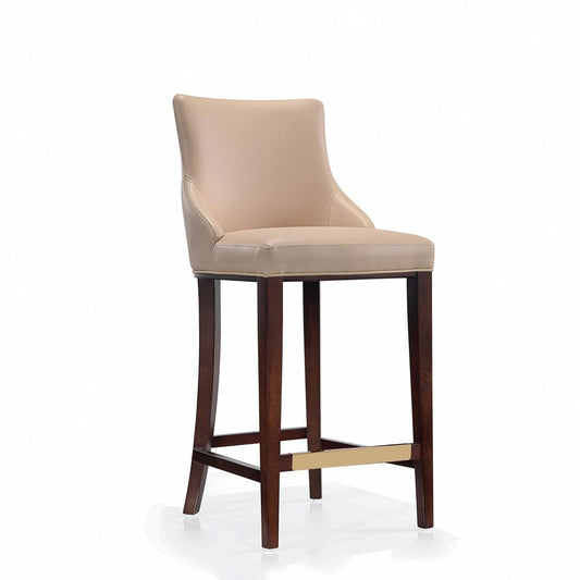 Manhattan Comfort - Shubert Leatherette Barstool in Tan - Set of 3 - 3-BS019-TN veiw 2