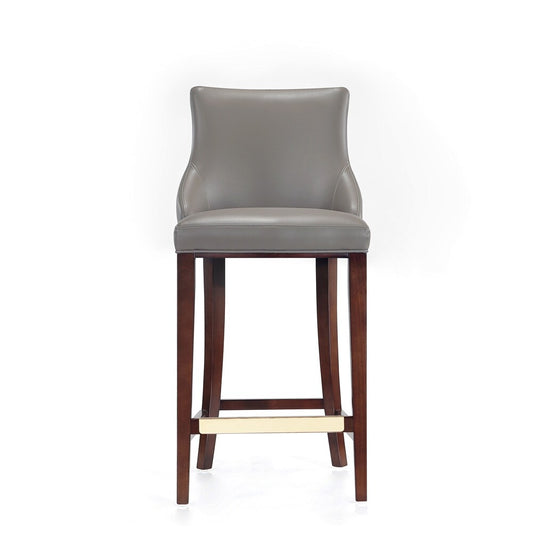 Manhattan Comfort - Shubert Leatherette Barstool in Dark Taupe - BS019-DT veiw 1