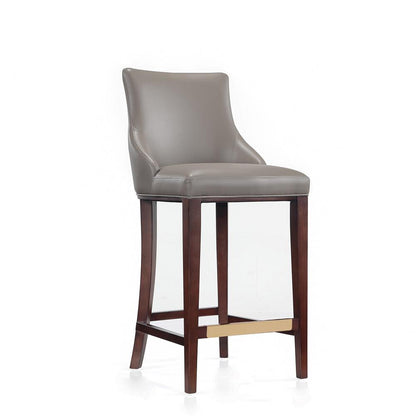 Manhattan Comfort - Shubert Leatherette Barstool in Dark Taupe - BS019-DT veiw 2