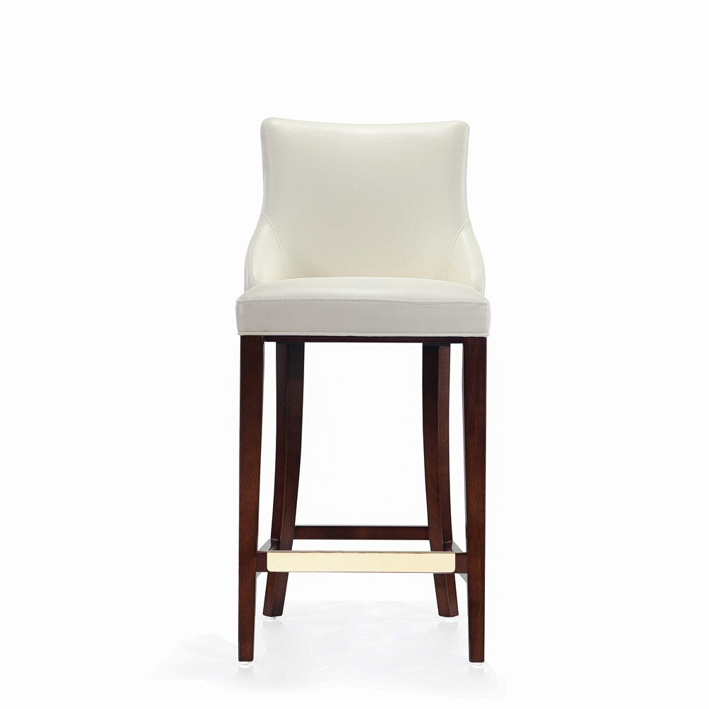 Manhattan Comfort - Shubert Leatherette Barstool in Ivory - BS019-IV veiw 1