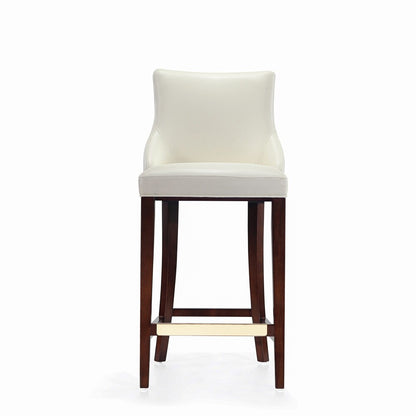 Manhattan Comfort - Shubert Leatherette Barstool in Ivory - BS019-IV veiw 1