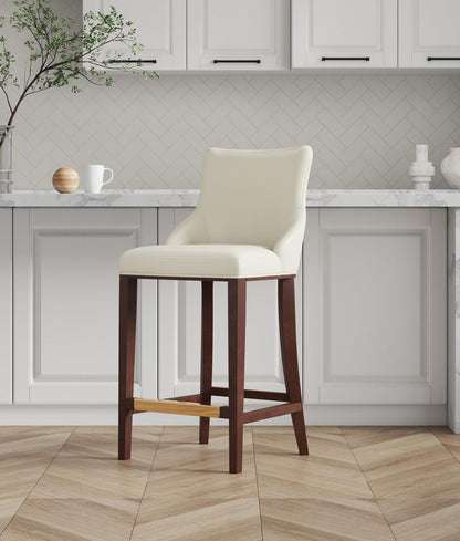 Manhattan Comfort - Shubert Leatherette Barstool in Ivory - BS019-IV veiw 5