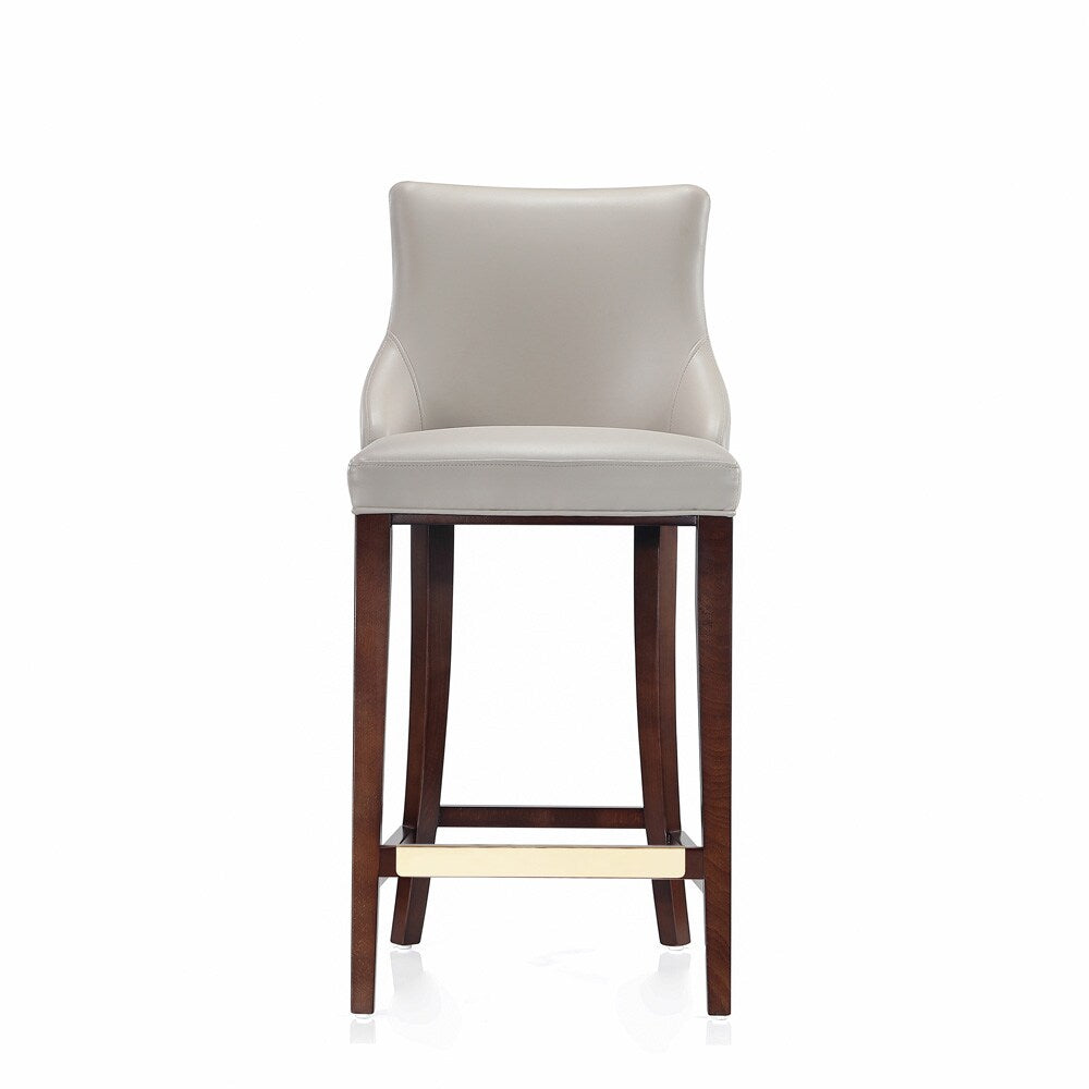 Manhattan Comfort - Shubert Leatherette Barstool in Light Grey - BS019-LG veiw 1