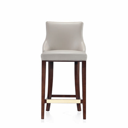 Manhattan Comfort - Shubert Leatherette Barstool in Light Grey - BS019-LG veiw 1