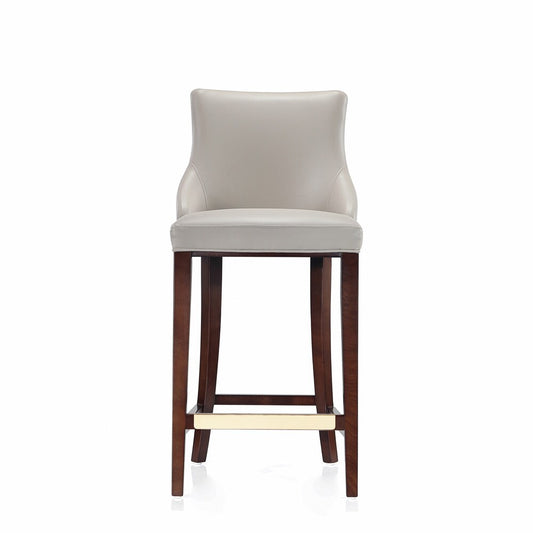 Manhattan Comfort - Shubert Leatherette Barstool in Light Grey - BS019-LG veiw 1