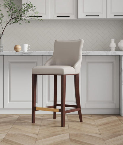 Manhattan Comfort - Shubert Leatherette Barstool in Light Grey - BS019-LG veiw 5