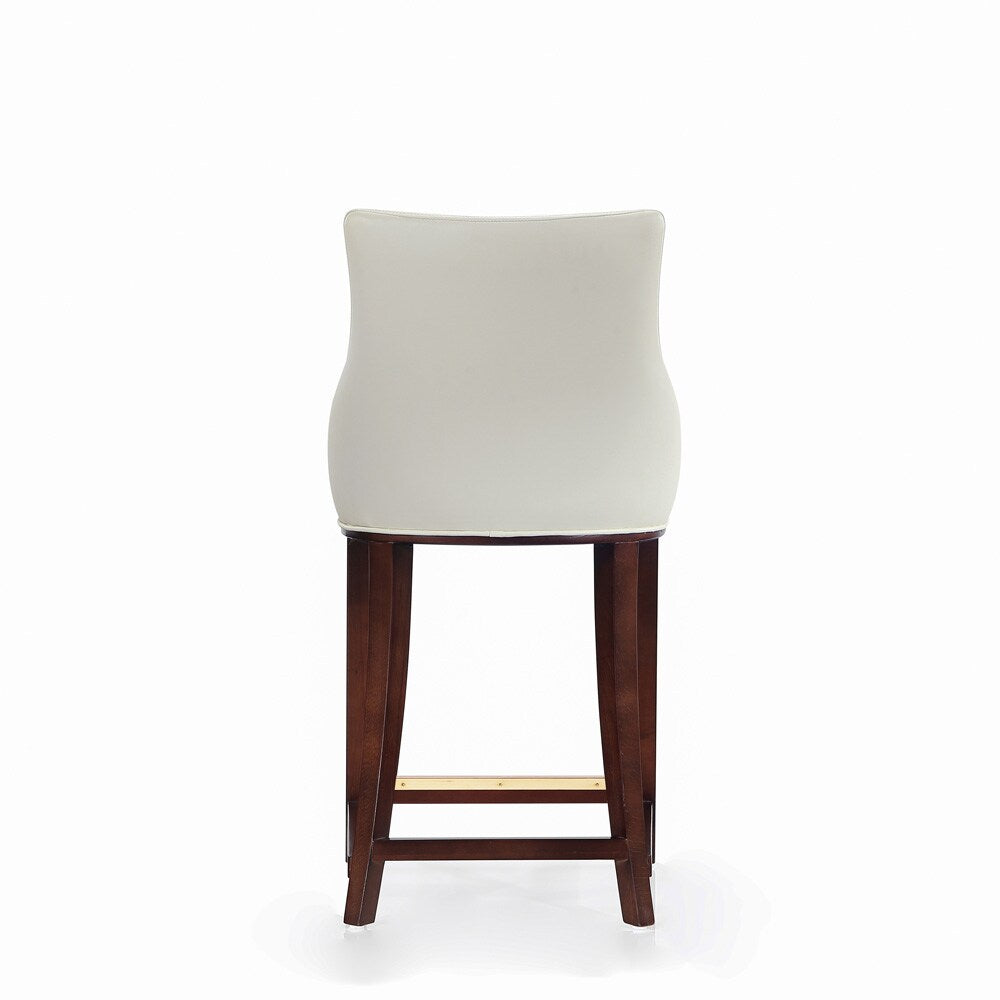 Manhattan Comfort - Shubert Leatherette Counter Stool in Ivory - Set of 2 - 2-CS016-IV veiw 4