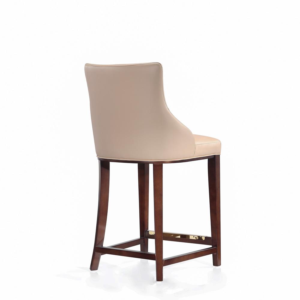 Manhattan Comfort - Shubert Leatherette Counter Stool in Tan - Set of 2 - 2-CS016-TN veiw 3