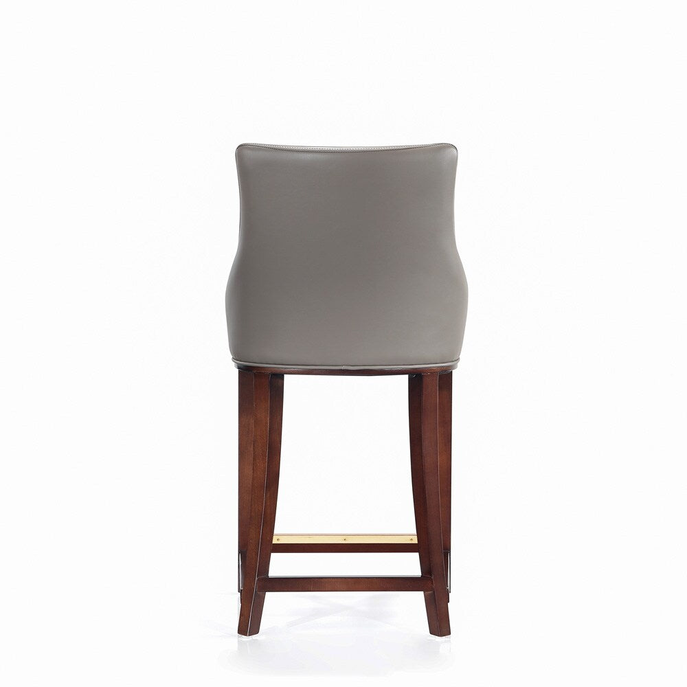 Manhattan Comfort - Shubert Leatherette Counter Stool in Dark Taupe - Set of 3 - 3-CS016-DT veiw 4