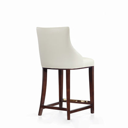 Manhattan Comfort - Shubert Leatherette Counter Stool in Ivory - Set of 3 - 3-CS016-IV veiw 3