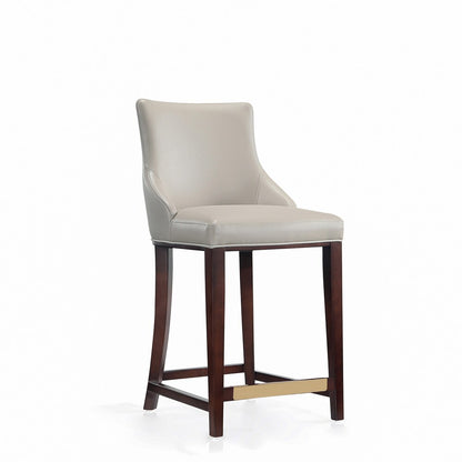Manhattan Comfort - Shubert Leatherette Counter Stool in Light Grey - Set of 3 - 3-CS016-LG veiw 2