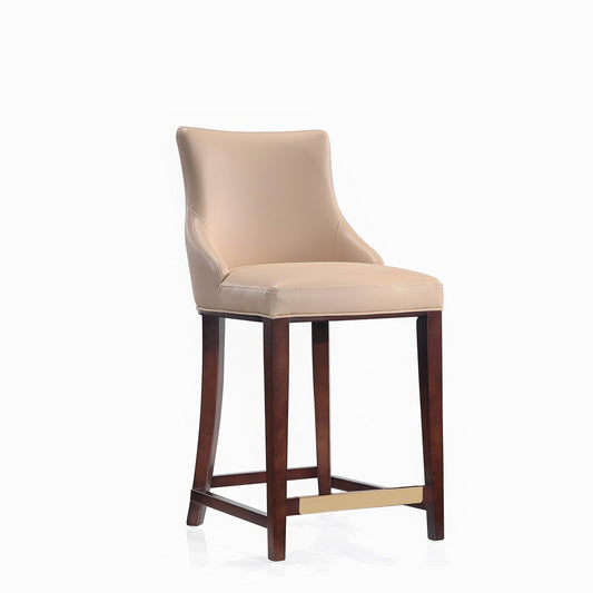 Manhattan Comfort - Shubert Leatherette Counter Stool in Tan - Set of 3 - 3-CS016-TN veiw 2